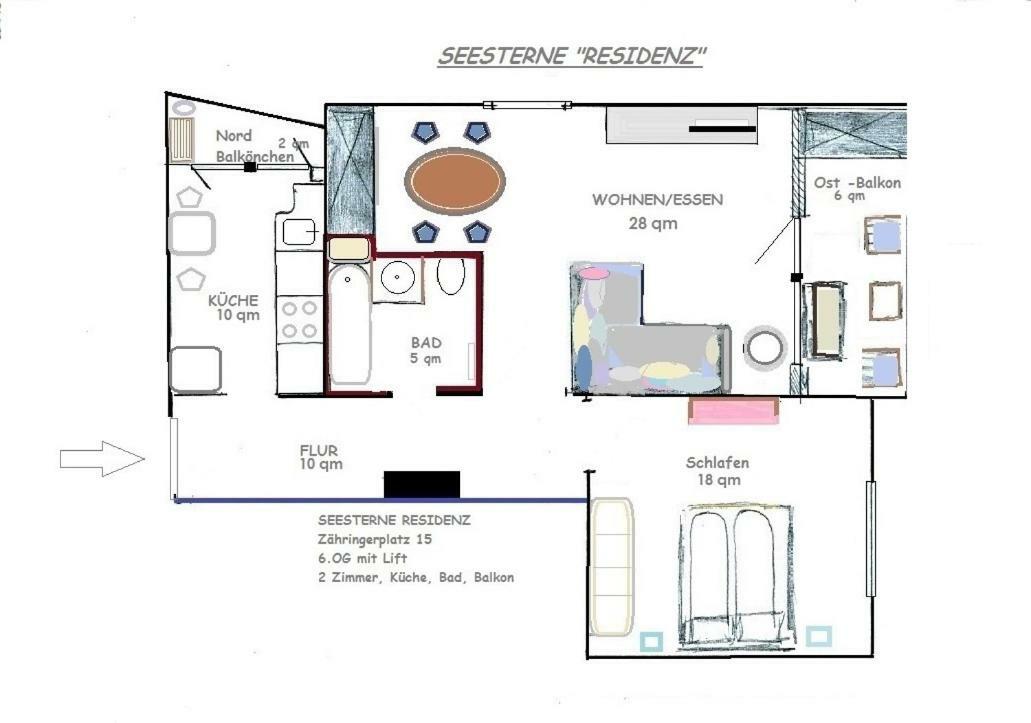 Апартаменты Seesterne Residenz Констанц Экстерьер фото